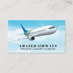 Carte De Visite Avion aérien commercial