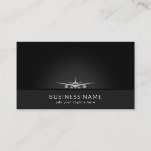 Carte De Visite Avion cool atterrissage en silhouette sur Tarmac A
