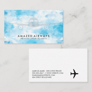 Carte De Visite Avion dans le ciel
