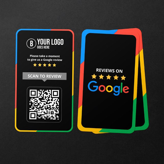 Carte De Visite Avis Google client QR Code Business Review (Créateur téléchargé)