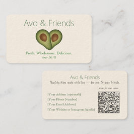 Carte De Visite Avo et amis | Logo Avocado Aliments sains -