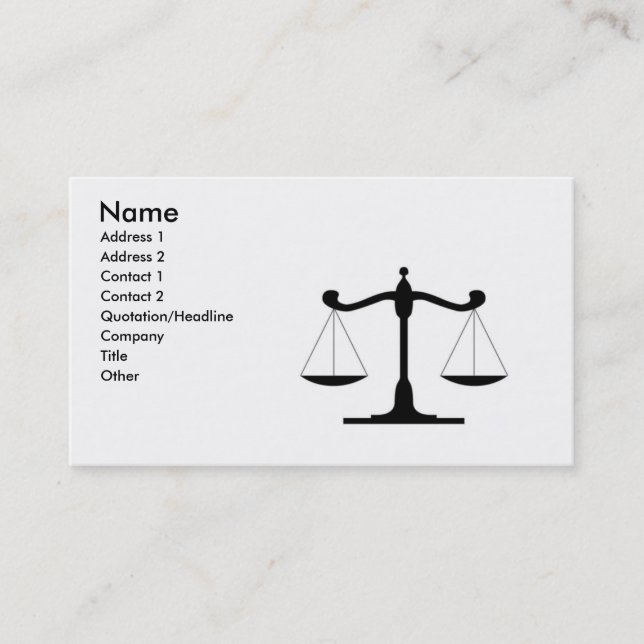 Carte De Visite Avocat (Devant)