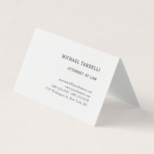 Carte De Visite Avocat à la loi minimaliste classique épais