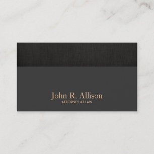 Carte De Visite Avocat à la loi Simple Noir classique