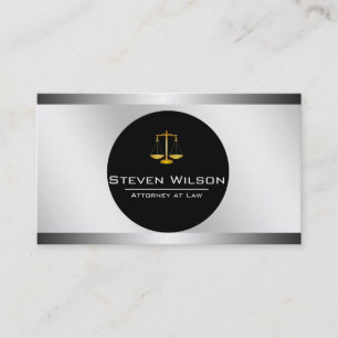 Carte De Visite Avocat à Law White Black Gold échelle juridique
