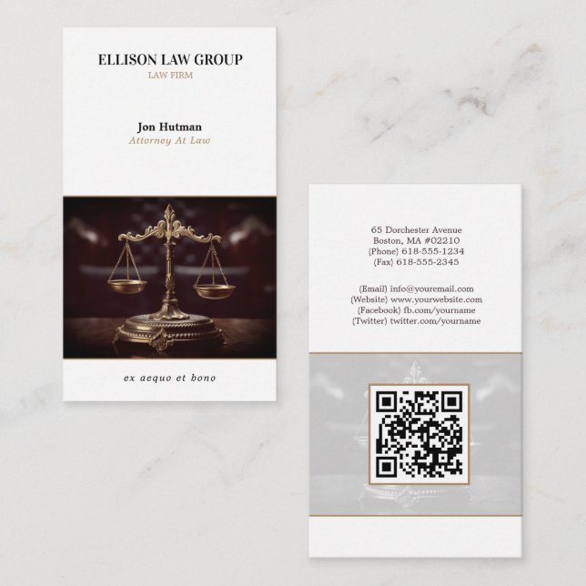 Carte De Visite Avocat | Avocat (Devant / Derrière)