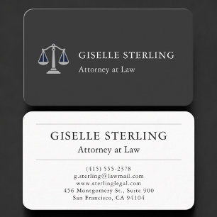 Carte De Visite Avocat Black Silver