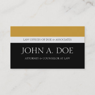 Carte De Visite Avocat Black/Yellow Gold Touch
