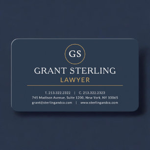 Carte De Visite Avocat Bleu Marine Professionnel