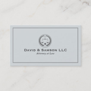 Carte De Visite Avocat Classique Blanc Et Gris