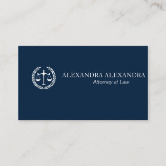 Carte De Visite Avocat Classique Navy B