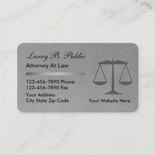 Carte De Visite Avocat de droit   Avocat Black Silver