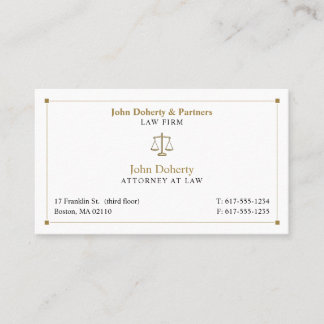 Carte De Visite Avocat de droit | Avocat Gold Black