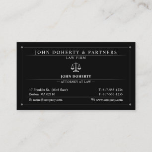 Carte De Visite Avocat de droit   Avocat noir