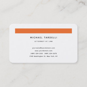 Carte De Visite Avocat de droit minimaliste professionnel classiqu