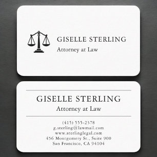 Carte De Visite Avocat de droit simple