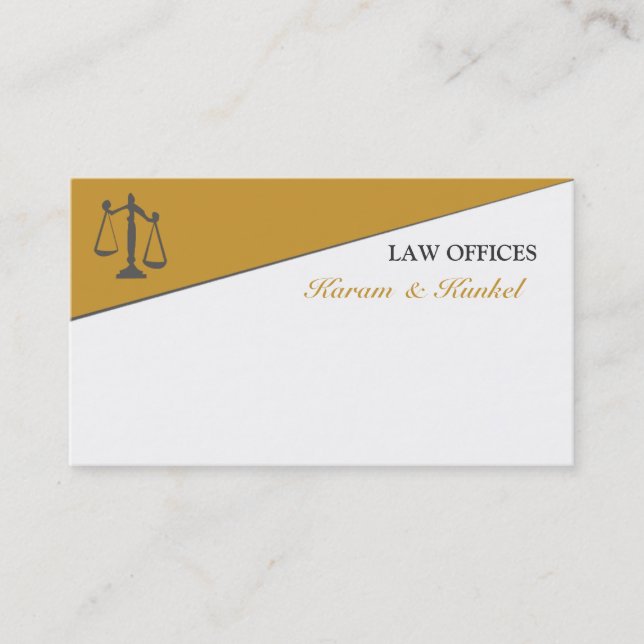 Carte De Visite Avocat de mandataire   d'attention divisé par (Devant)