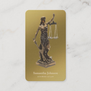 Carte De Visite Avocat de Themis   d'or