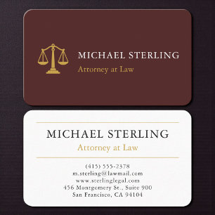 Carte De Visite Avocat Droit Bourgogne Or