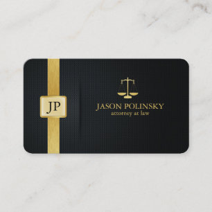 Carte De Visite Avocat élégant Black and Gold
