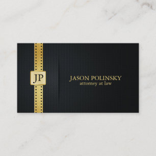 Carte De Visite Avocat élégant de noir et d'or