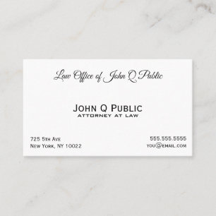 Carte De Visite Avocat élégant et professionnel au bureau du droit