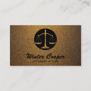 Carte De Visite Avocat élégant professionnel noir et or cuivre