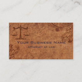 Carte De Visite Avocat en Cuir Embossé à la loi