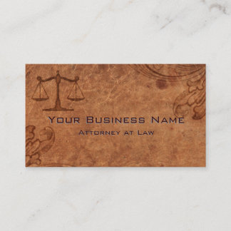 Carte De Visite Avocat en Cuir Embossé à la loi