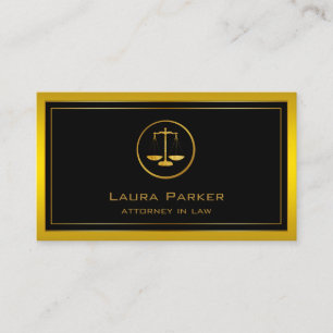 Carte De Visite Avocat En Droit Classique Or Échelle Professionnel