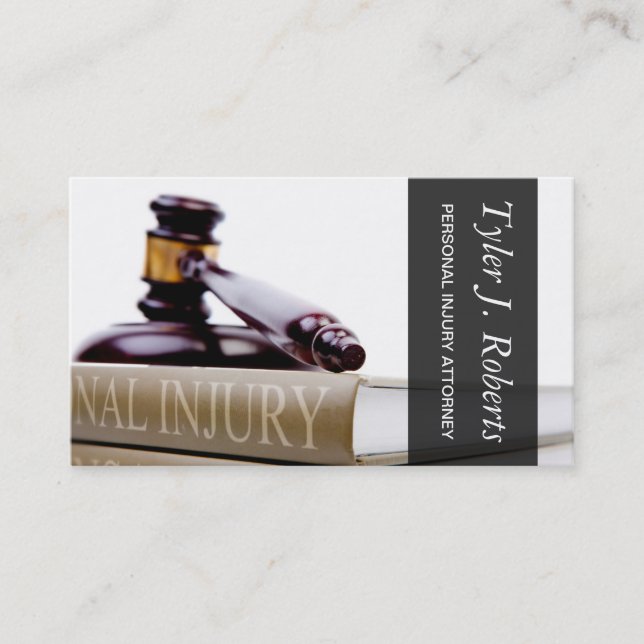 Carte De Visite Avocat en droit des blessures personnelles (Devant)