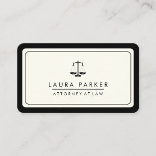 Carte De Visite Avocat en droit Noir échelle professionnelle
