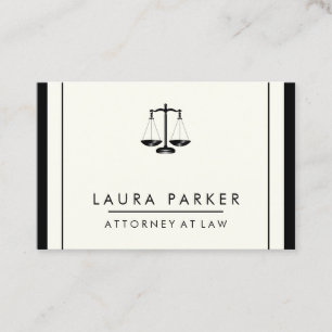 Carte De Visite Avocat En Droit Plat Simple Professionnel Élégant