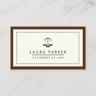 Carte De Visite Avocat juridique - Noire Scale Professional