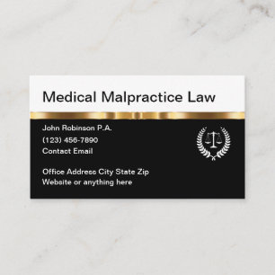 Carte De Visite Avocat Médicale de mauvaise pratique classique