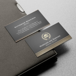 Carte De Visite Avocat moderne Procureur Faux Gold Courthouse