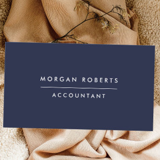 Carte De Visite Avocat ou professionnel comptable bleu de la Marin