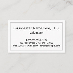 Carte de visite avocat personnalisable