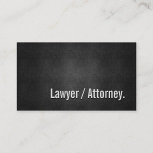 Carte De Visite Avocat / Procureur Cool Simplicité en métal noir