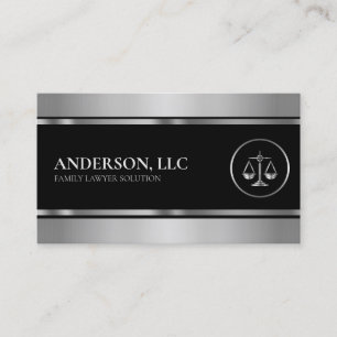 Carte De Visite Avocat professionnel à l'échelle de Law Black & Si