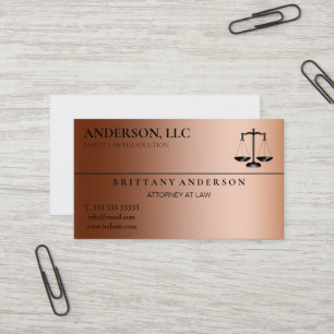Carte De Visite Avocat professionnel de droit à échelle noire