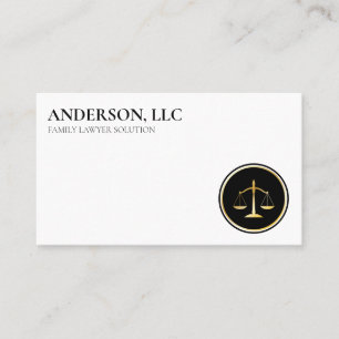 Carte De Visite Avocat professionnel de droit à échelle noire