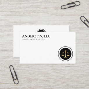 Carte De Visite Avocat professionnel de droit à échelle noire