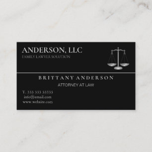 Carte De Visite Avocat professionnel de droit à échelle noire