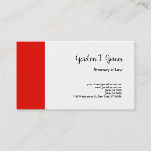 Carte De Visite Avocat professionnel de la plaine rouge