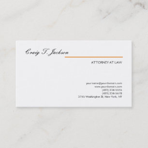 Carte De Visite Avocat professionnel écrit à la main Moderne