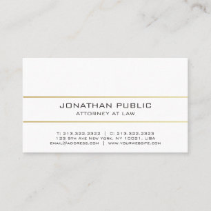 Carte De Visite Avocat professionnel et élégant pour l'or ordina