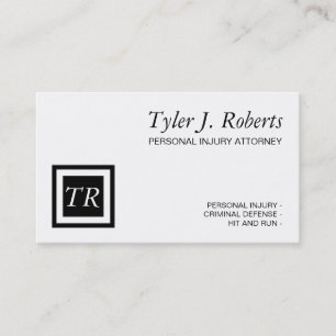 Carte De Visite Avocat professionnel moderne Noir & Blanc Avocat
