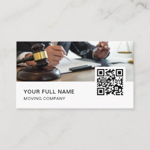 Carte De Visite Avocat QR Code Logo Médias sociaux