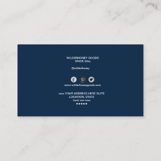 Carte De Visite Avocat simple juriste justice bleu marine Busi